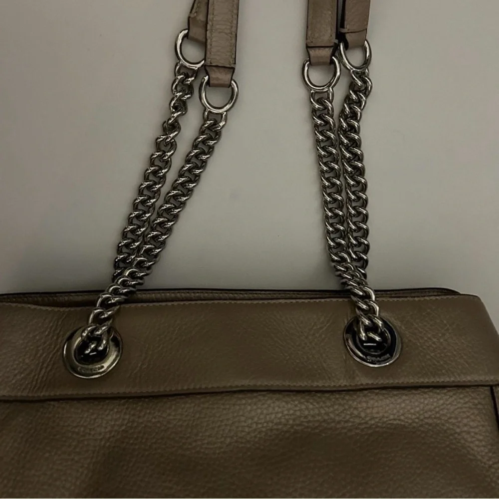 Coach Gold Metallic Brooke Chain Shoulder Bag Style F39019